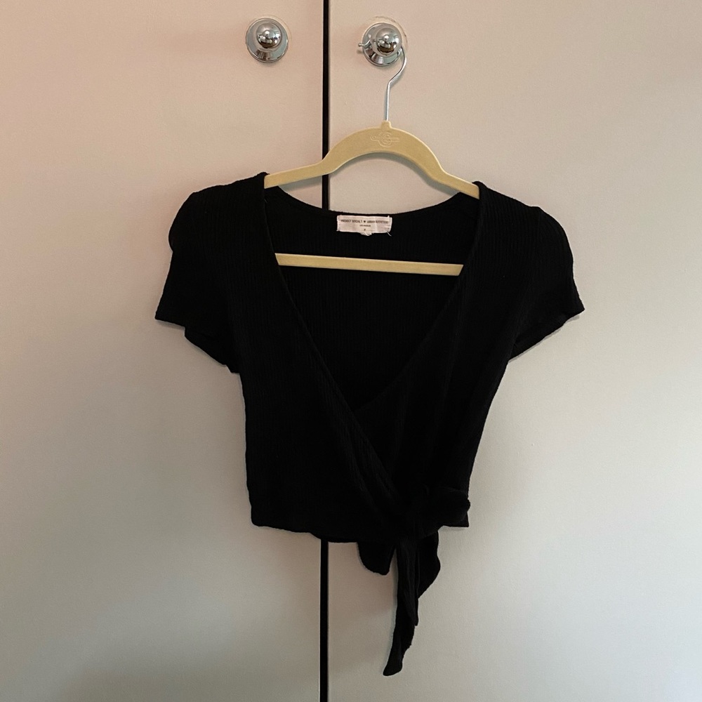 Wrapped cropped t-shirt